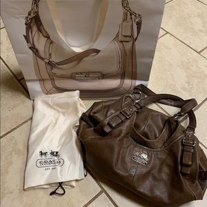 Coach Madison Shoulder Bag in Chocolate Brown